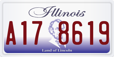 IL license plate A178619