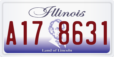 IL license plate A178631