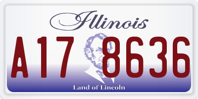 IL license plate A178636