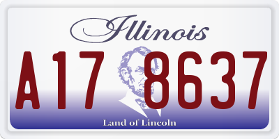 IL license plate A178637