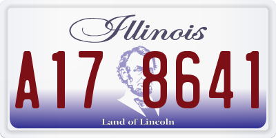 IL license plate A178641