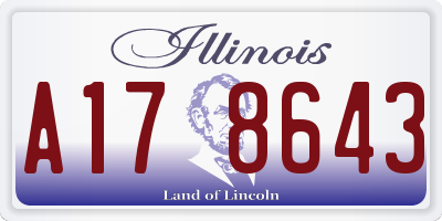 IL license plate A178643