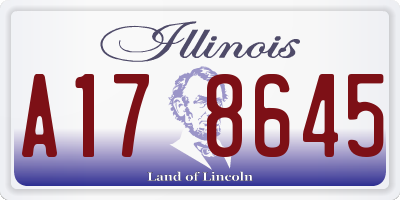 IL license plate A178645