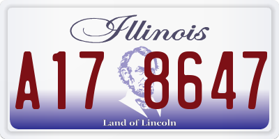 IL license plate A178647