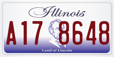 IL license plate A178648