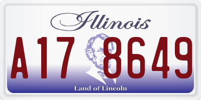 IL license plate A178649
