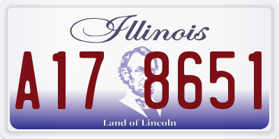 IL license plate A178651