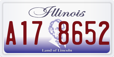 IL license plate A178652