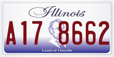IL license plate A178662
