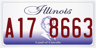 IL license plate A178663