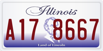 IL license plate A178667