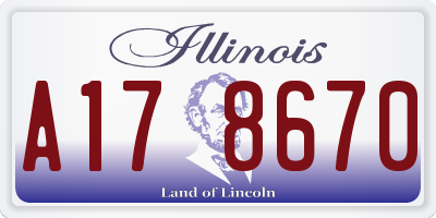 IL license plate A178670
