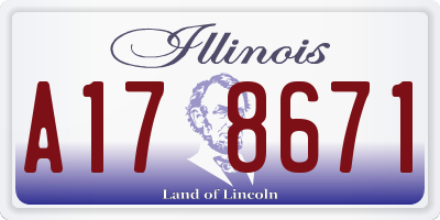 IL license plate A178671