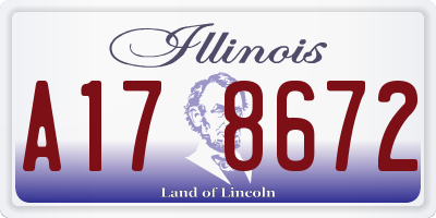 IL license plate A178672
