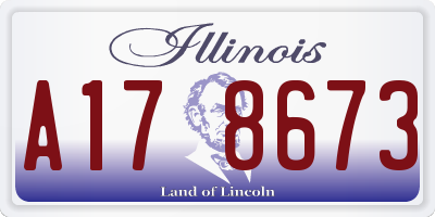 IL license plate A178673