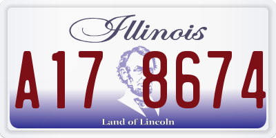 IL license plate A178674