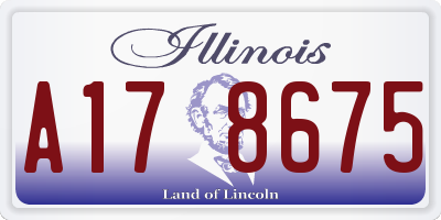 IL license plate A178675