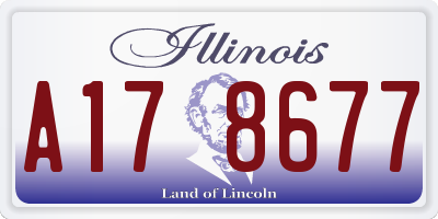 IL license plate A178677