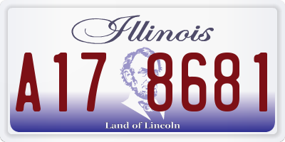 IL license plate A178681