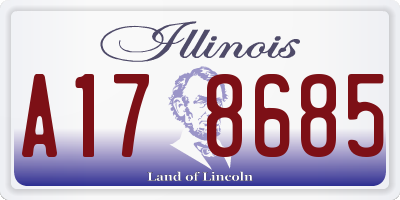 IL license plate A178685