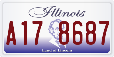 IL license plate A178687