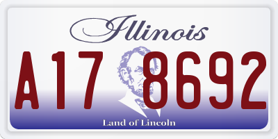 IL license plate A178692