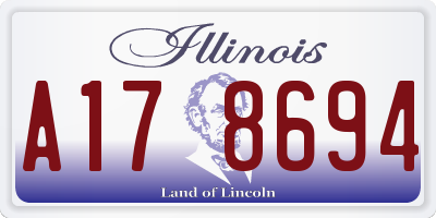 IL license plate A178694