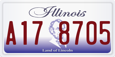 IL license plate A178705