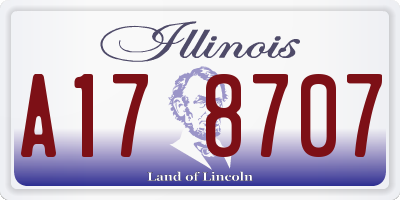 IL license plate A178707