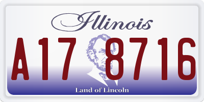 IL license plate A178716