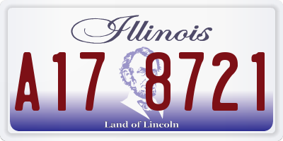 IL license plate A178721