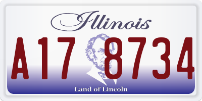 IL license plate A178734