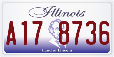 IL license plate A178736