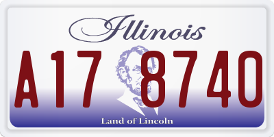 IL license plate A178740