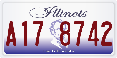 IL license plate A178742