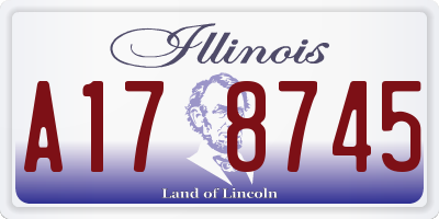 IL license plate A178745