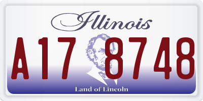 IL license plate A178748