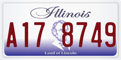 IL license plate A178749