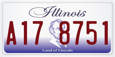 IL license plate A178751
