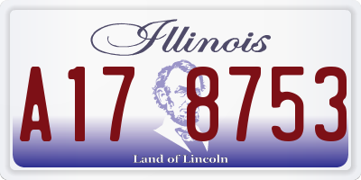 IL license plate A178753