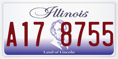 IL license plate A178755