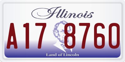 IL license plate A178760