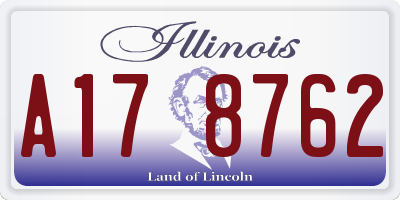IL license plate A178762