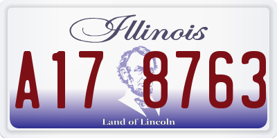 IL license plate A178763