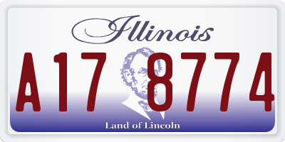 IL license plate A178774