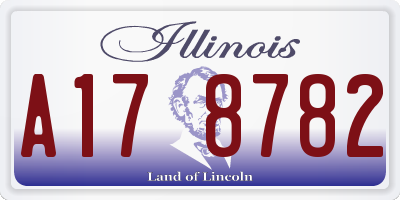 IL license plate A178782