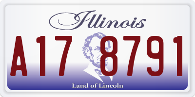 IL license plate A178791
