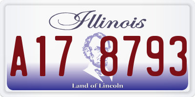 IL license plate A178793