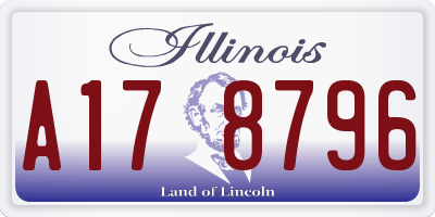 IL license plate A178796