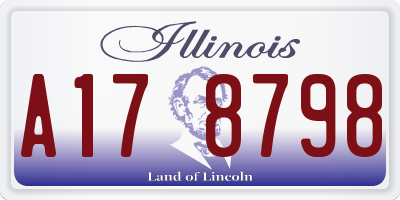 IL license plate A178798